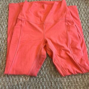 Lululemon Athletica Vibrant Coral Leggings